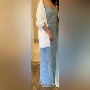 Sage Sequins & Beads Dress